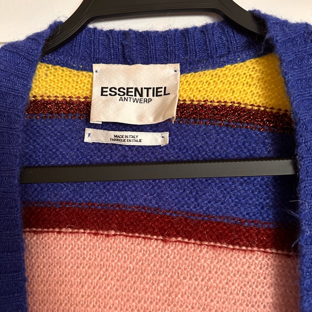 Essentials Women's Vibrant Striped Cardigan View 2